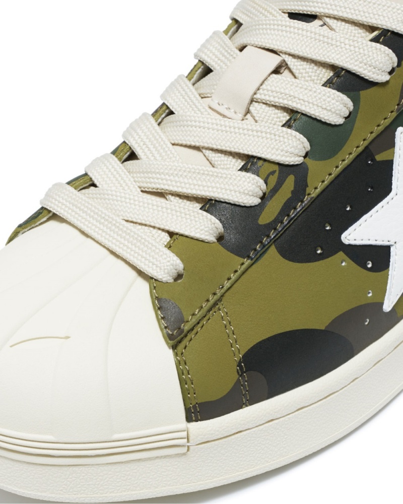 Basket Bape Skull STA 1st Camo Vert Homme | QJY-00064971