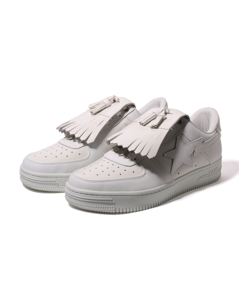 Basket Bape STA Quilt Tassel Blanche Homme | DEJ-59644479