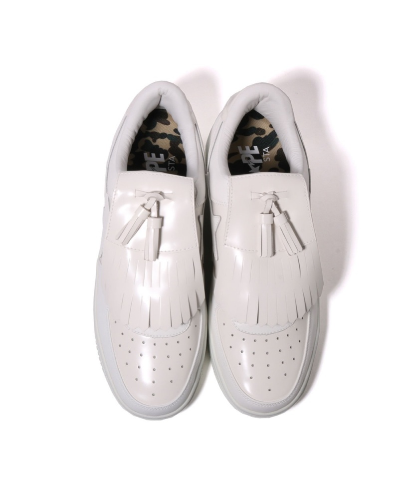 Basket Bape STA Quilt Tassel Blanche Homme | DEJ-59644479