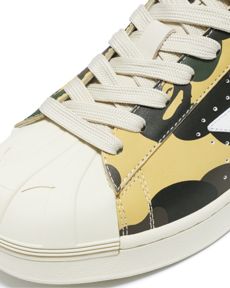 Basket Bape Skull STA 1st Camo Jaune Homme | RNU-11343838