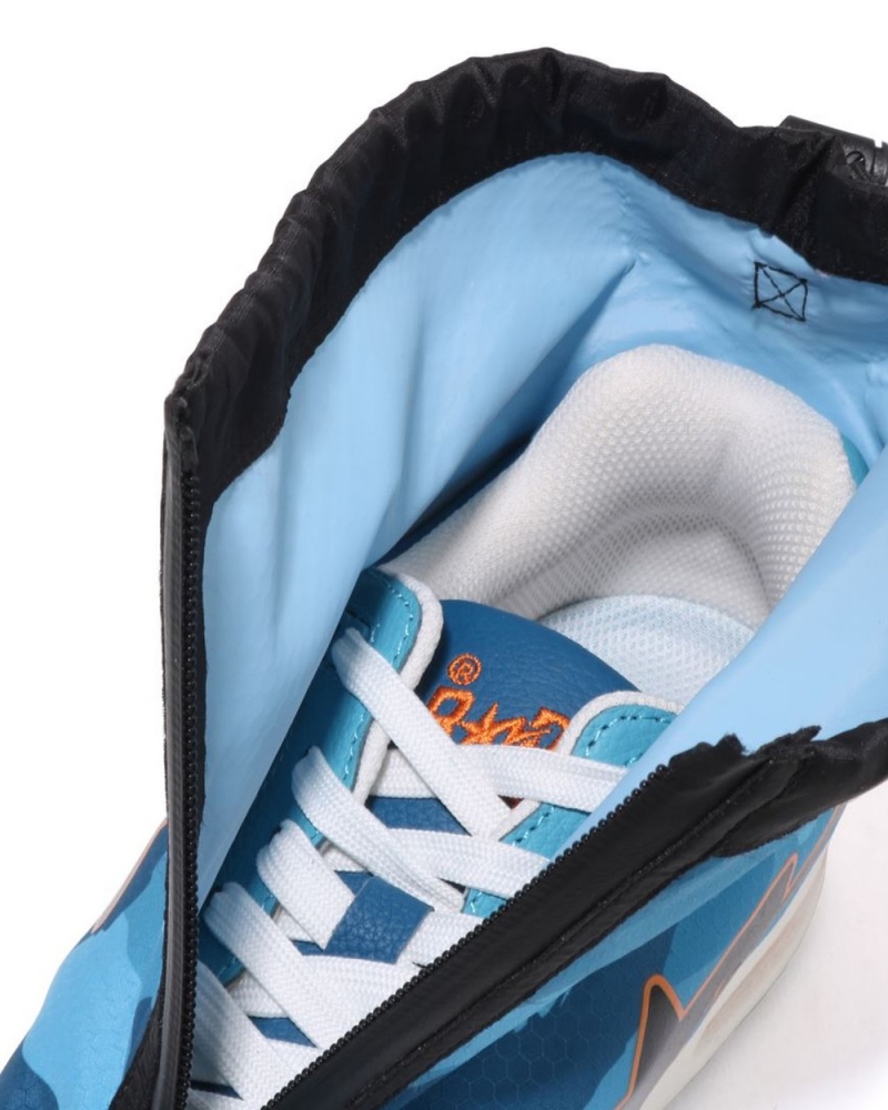 Basket Bape Honeycomb Camo Zip Route STA M2 Bleu Homme | AKD-70180322