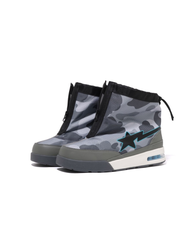 Basket Bape Honeycomb Camo Zip Route STA M2 Grise Homme | VMN-21203310