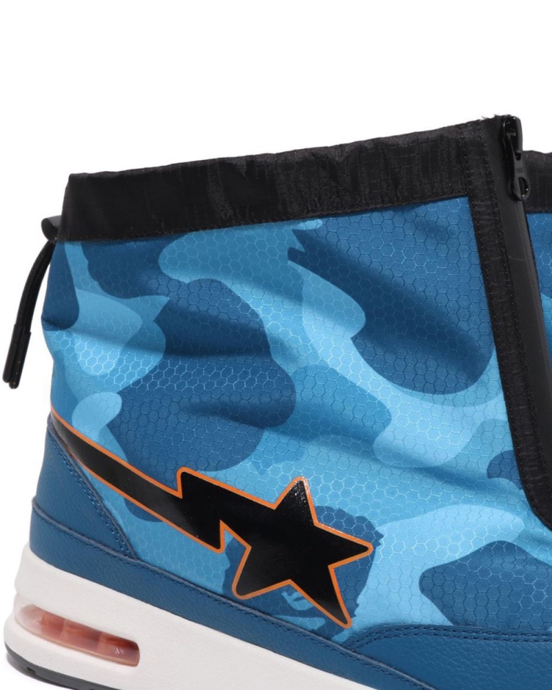 Basket Bape Honeycomb Camo Zip Route STA M2 Bleu Homme | AKD-70180322