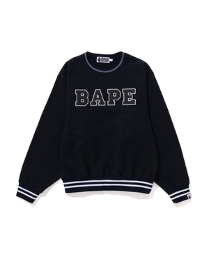 Sweats Bape Applique Crewneck Bleu Marine Bleu Femme | IDR-32305483