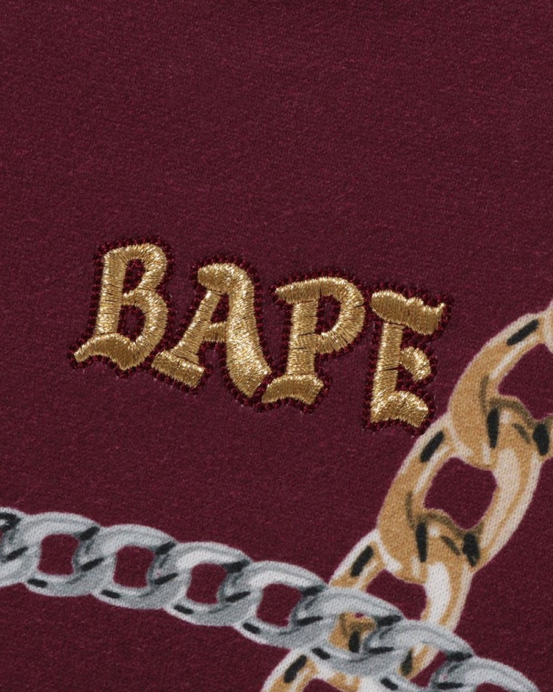 Sweats Bape Jewels Crewneck Bordeaux Femme | MEG-19806530