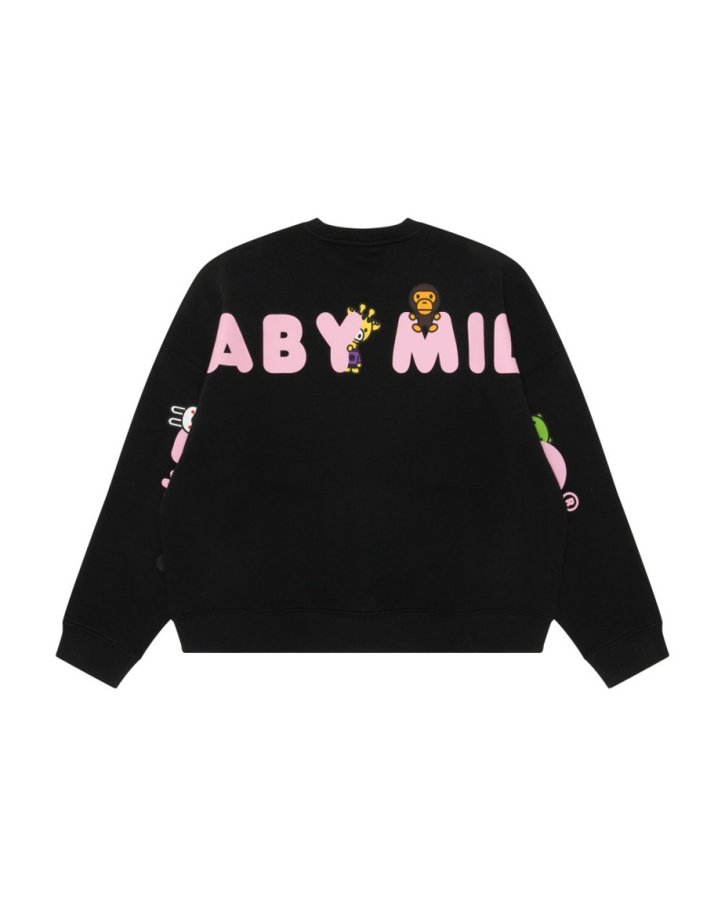 Chandails Bape Crew neck Noir Femme | UGT-93319423