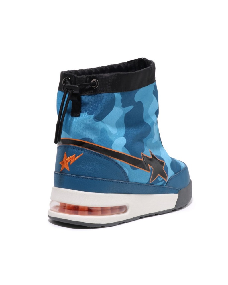 Basket Bape Honeycomb Camo Zip Route STA M2 Bleu Homme | AKD-70180322