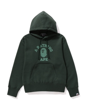 Sweat a Capuche Bape College Pullover Vert Femme | NLN-37711560