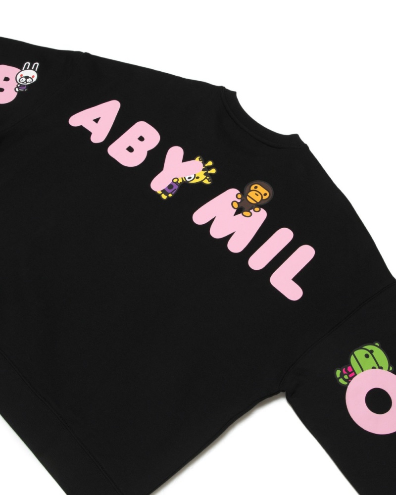 Chandails Bape Crew neck Noir Femme | UGT-93319423