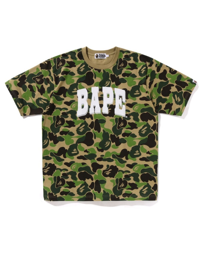 T Shirts Bape Abc Camo Relaxed Fit Logo Vert Homme | UOI-62639639