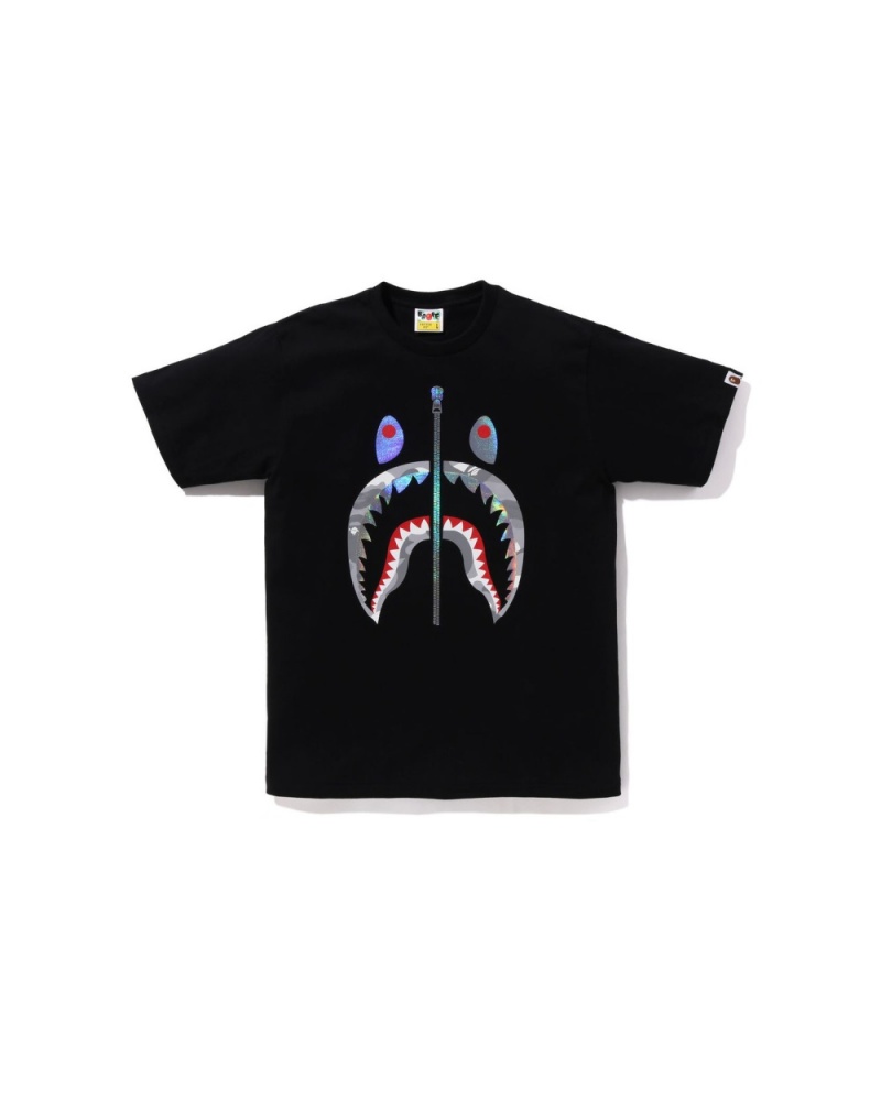 T Shirts Bape City Camo Shark Noir Homme | PVS-69218952