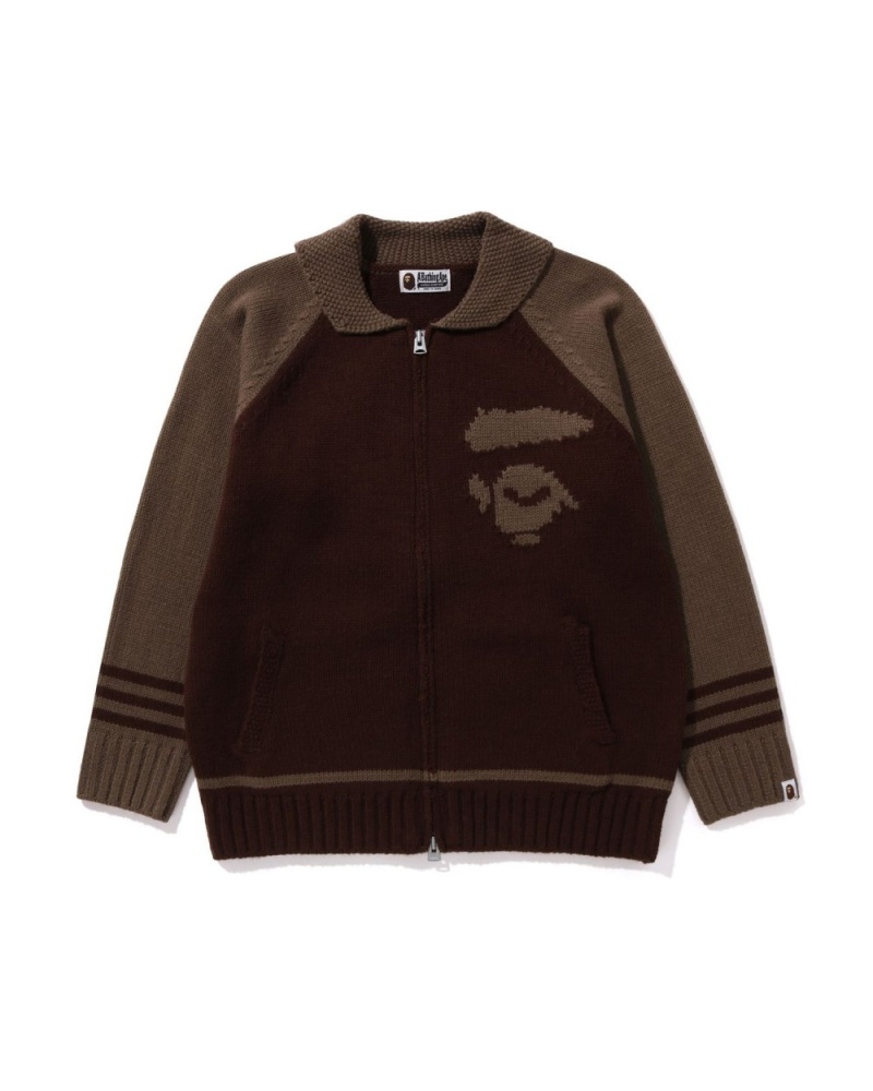 Chandails Bape Cowichan Marron Femme | OXF-42106622