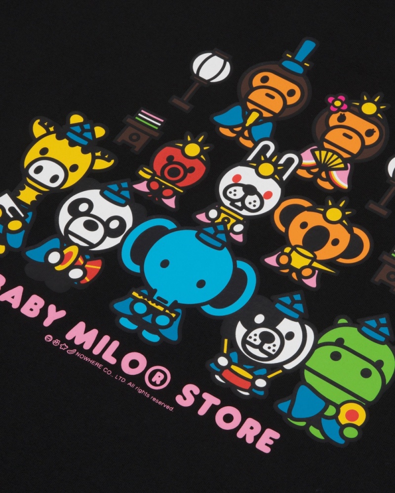 T Shirts Bape Baby Milo boxy fit Noir Femme | OMD-62017673