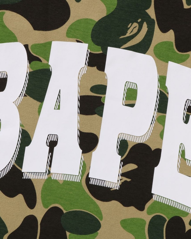 T Shirts Bape Abc Camo Relaxed Fit Logo Vert Homme | UOI-62639639