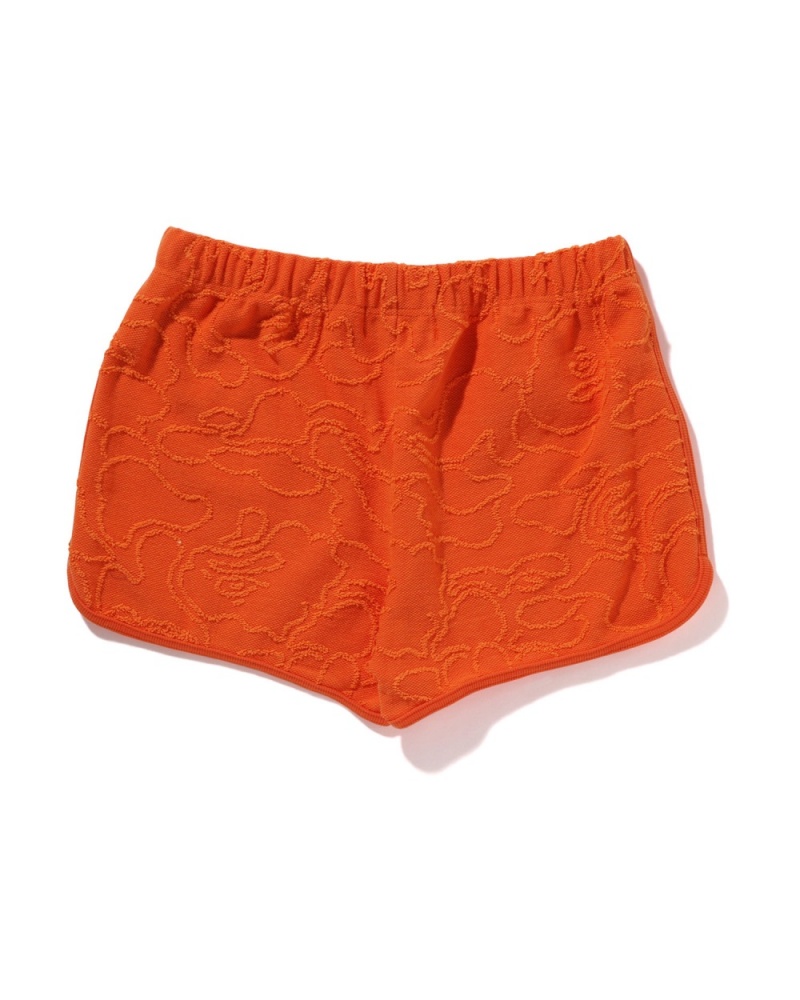 Short Bape Neon Camo Jacquard Shorts Orange Femme | ZPO-41697789