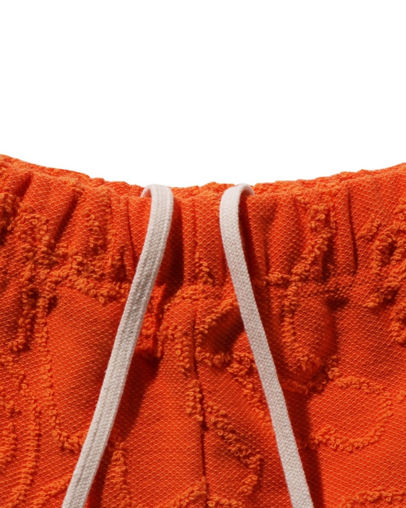 Short Bape Neon Camo Jacquard Shorts Orange Femme | ZPO-41697789