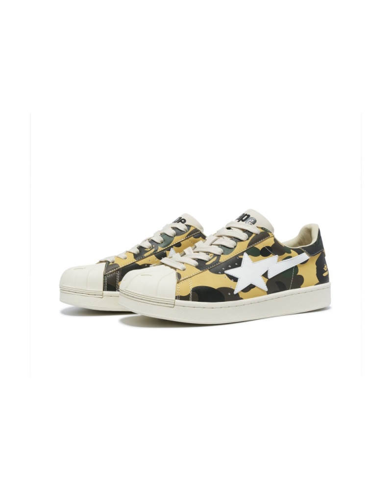 Basket Bape Skull STA 1st Camo Jaune Femme | VHA-49911066