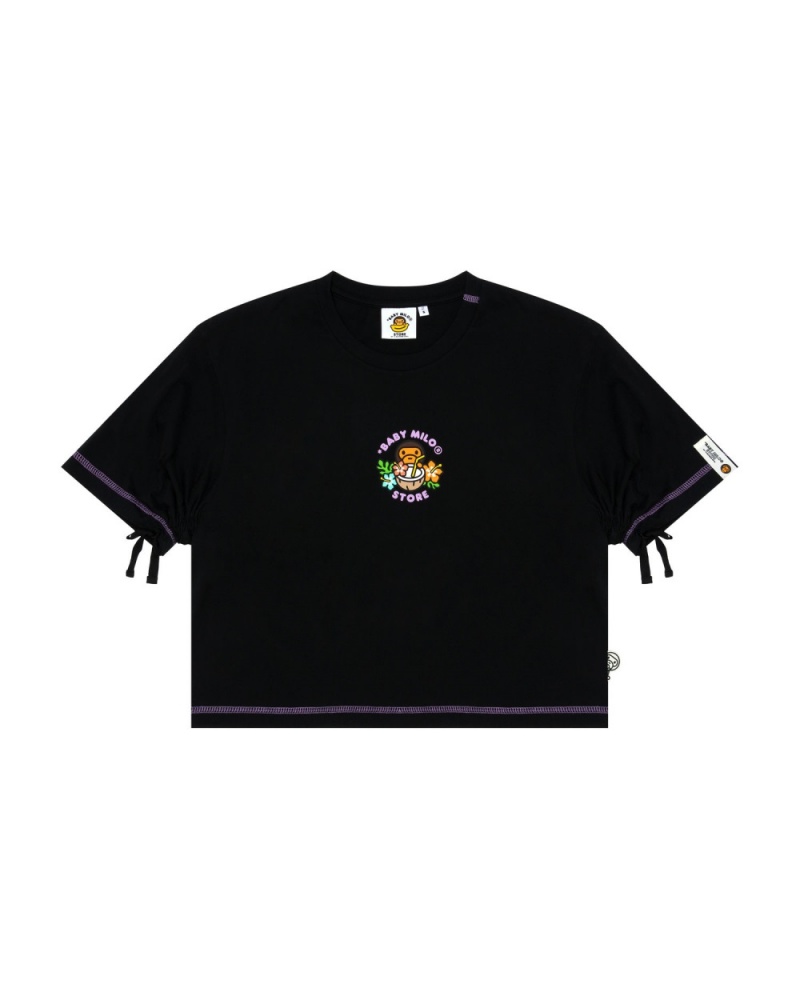 T Shirts Bape Baby Milo cropped fit Noir Femme | VRM-77122971