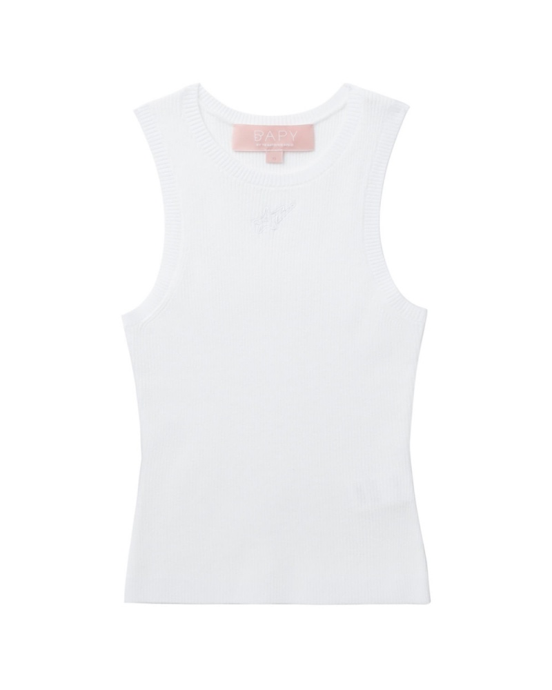 T Shirts Bape Bapy logo vest Blanche Femme | EYV-11154660