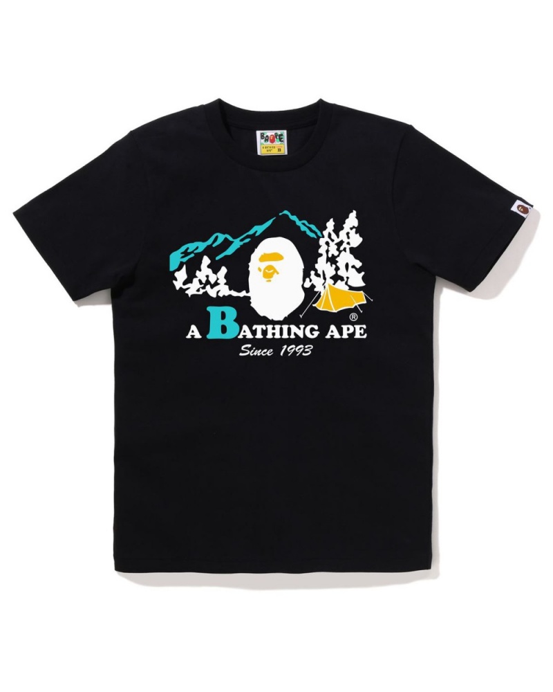 T Shirts Bape Camp Noir Femme | CXT-68197948