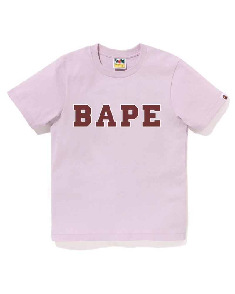 T Shirts Bape Logo #1 Violette Femme | AKJ-87600349