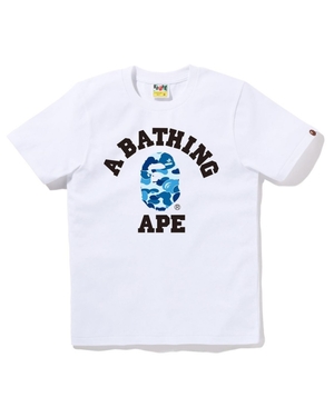 T Shirts Bape ABC Camo College Blanche Femme | WAK-04334099