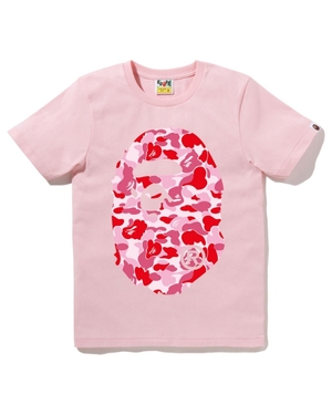 T Shirts Bape Abc Camo Big Ape Head Rose Femme | HSC-71560490