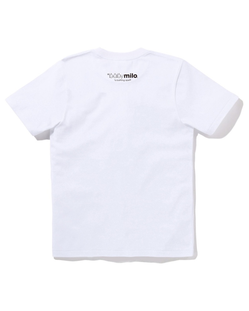 T Shirts Bape Classiche Baby Milo Shark Blanche Femme | HRZ-06937919