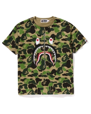 T Shirts Bape Abc Camo Crystal Stone Shark Vert Femme | NEK-45879208