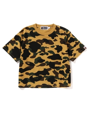 T Shirts Bape 1st Camo Mini Jaune Femme | ISF-01414847