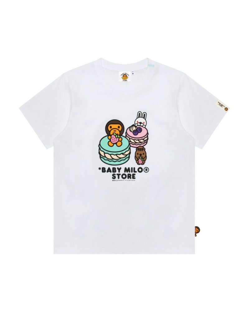 T Shirts Bape Baby Milo Blanche Femme | UNQ-49796521