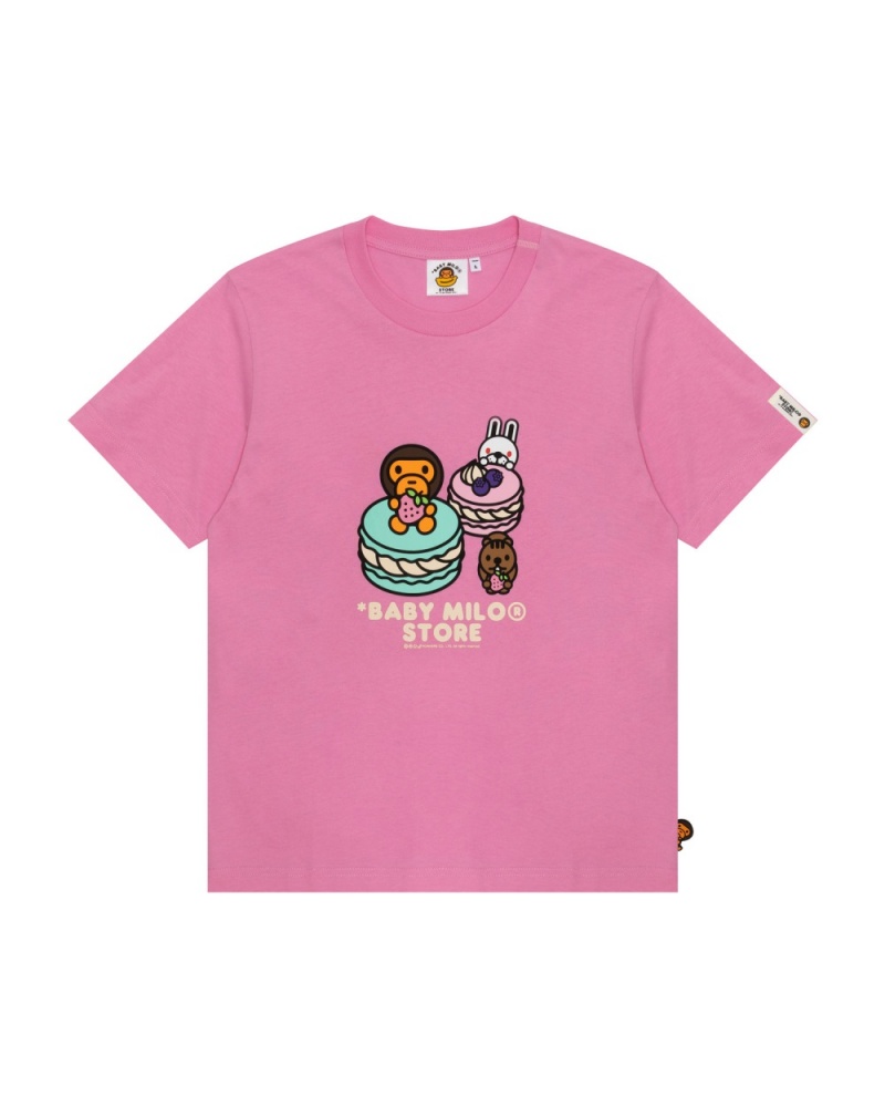 T Shirts Bape Baby Milo Rose Femme | ECN-83975931