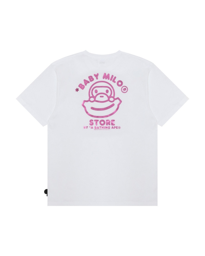 T Shirts Bape Baby Milo Blanche Femme | SEB-97841123