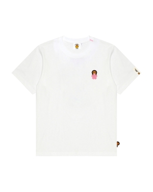 T Shirts Bape Sakura embroidered logo Blanche Femme | BSA-43357087