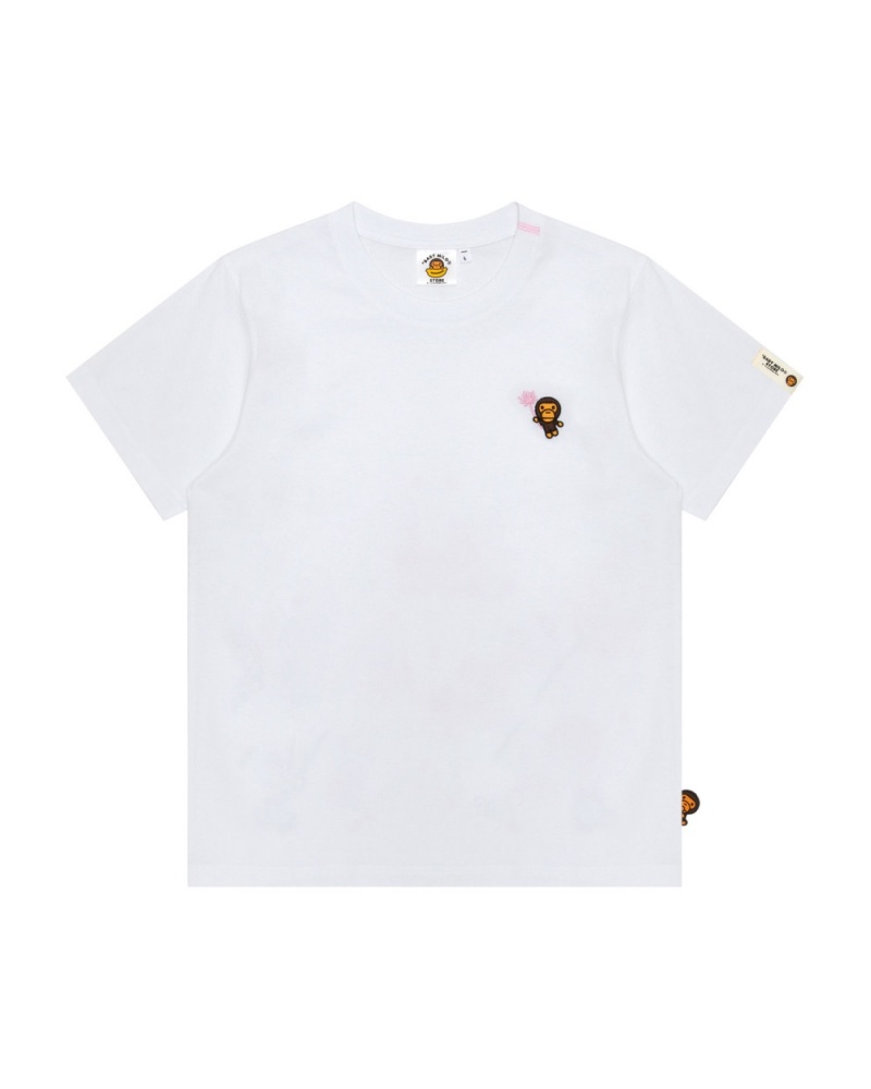 T Shirts Bape Baby Milo S/S Blanche Femme | PIU-00755041