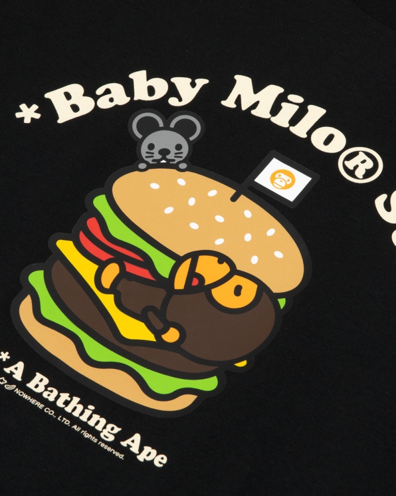 T Shirts Bape Baby Milo store hamburger print Noir Femme | NKQ-35454816