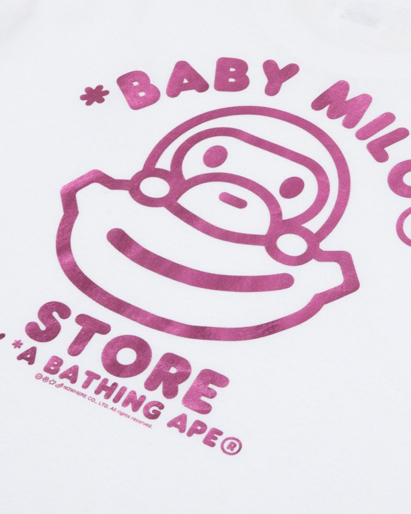 T Shirts Bape Baby Milo Blanche Femme | SEB-97841123