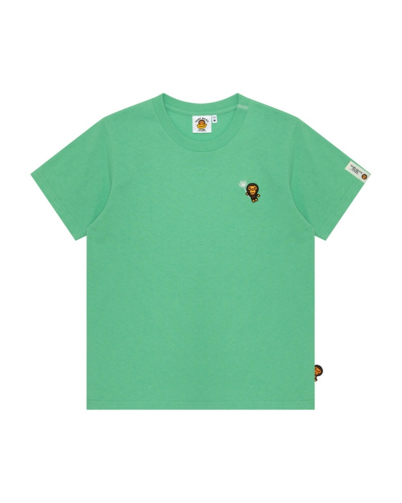 T Shirts Bape Baby Milo S/S Menthe Femme | XDK-54524070