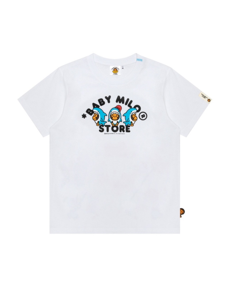 T Shirts Bape Baby Milo Blanche Femme | CMR-44368354