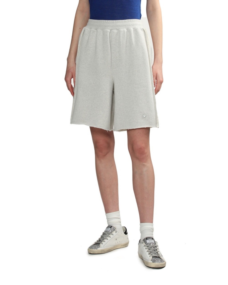 Short Bape Raw edge shorts Grise Femme | ELI-24128589