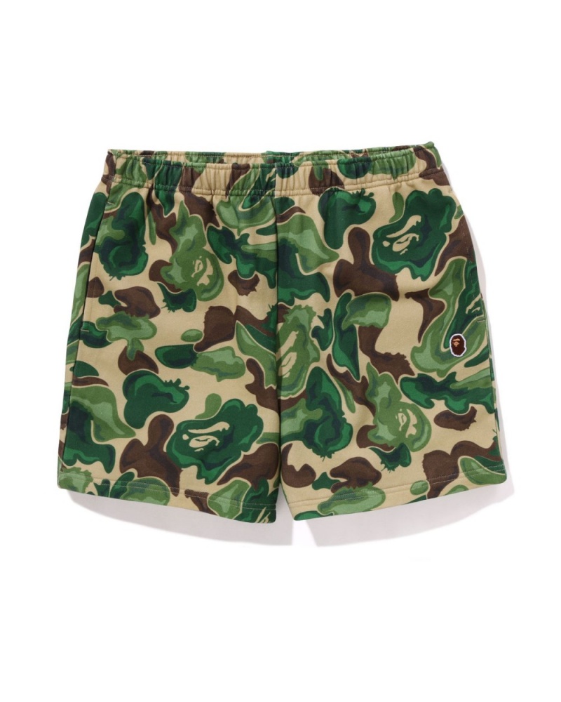 Short Bape Art Camo Sweat Shorts Vert Femme | TQE-19612830