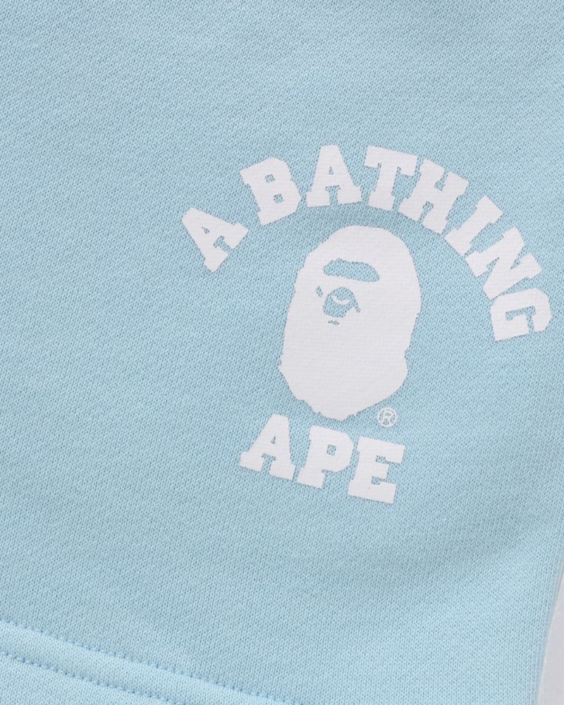 Short Bape College Sweat Shorts Bleu Femme | UXT-62109476