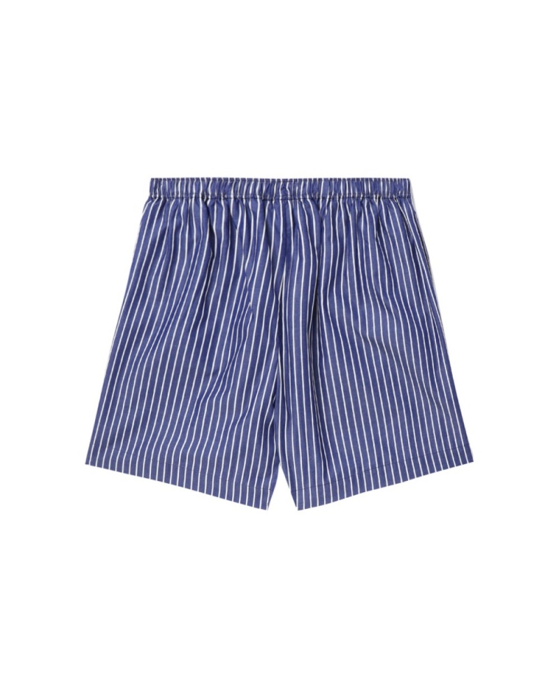 Short Bape Rayé shorts Bleu Marine Bleu Femme | RZX-95124059