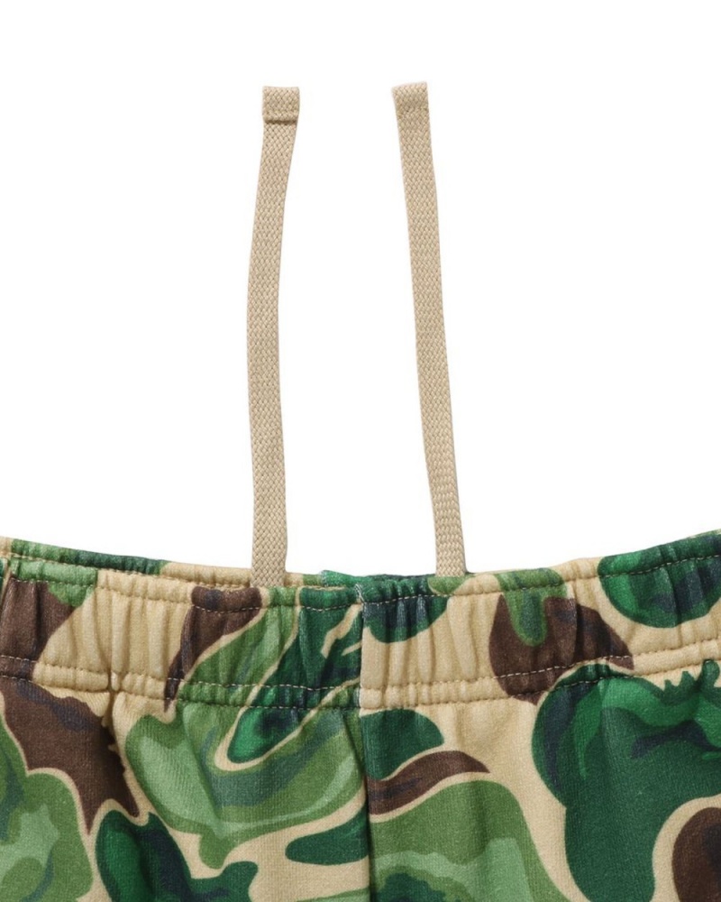 Short Bape Art Camo Sweat Shorts Vert Femme | TQE-19612830